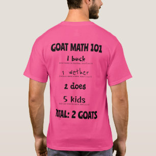 Camiseta Matemáticas de cabra 101