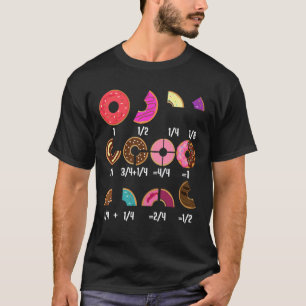 Camiseta Matemáticas de Fracción de Donut Maestros Educació