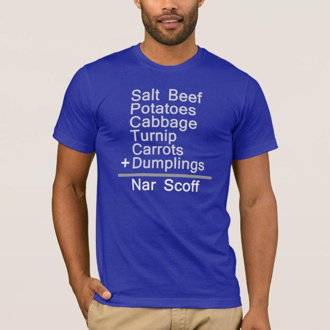 Camiseta Matemáticas de la cena de Jiggs = mofa del Nar (Anverso)
