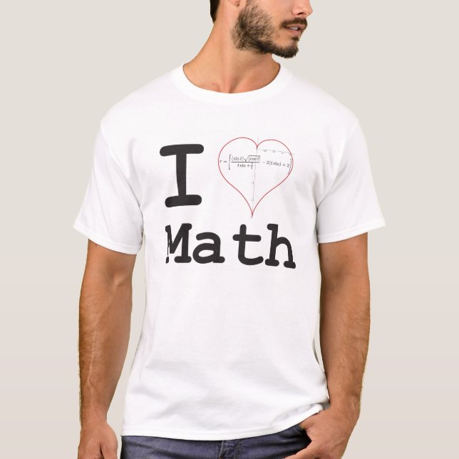 Camiseta Matemáticas de la ecuación del corazón I (Anverso)