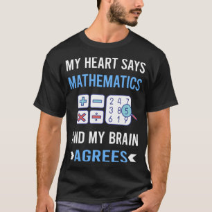 Camiseta Matemáticas de mi corazón Math Maths