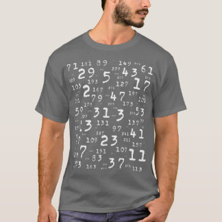 Camiseta Matemáticas de números primos