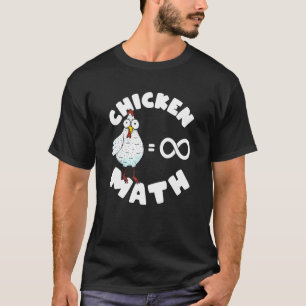 Camiseta Matemáticas de Pollo Granjero de Rebaño de Patios