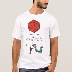 Camiseta Matemáticas de Probabilidad de D&D - 1/20 al Cuadr
