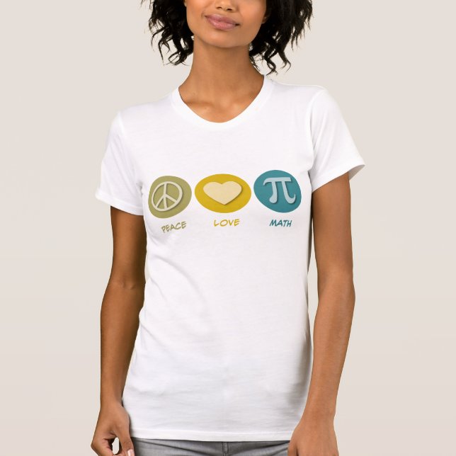 Camiseta Matemáticas del amor de la paz (Anverso)