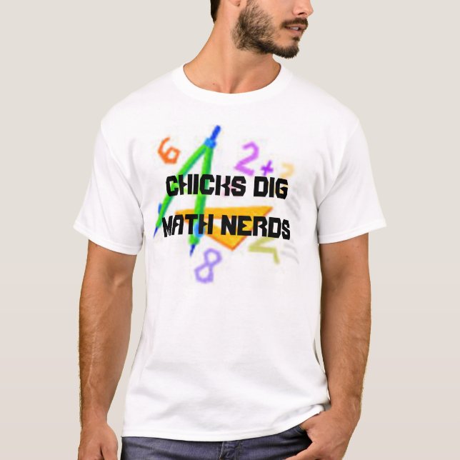 Camiseta matemáticas del empuje de los polluelos (Anverso)