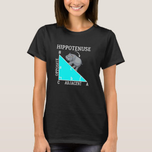 Camiseta Matemáticas divertidas Hippotenuse Hippo Hipotenus