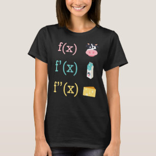 Camiseta Matemáticas Divertidas Vaca Derivación De Queso Le