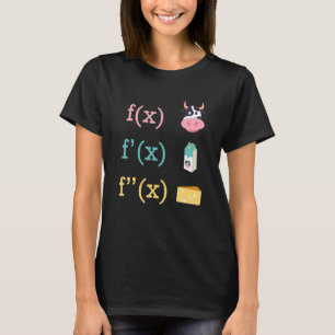 Camiseta Matemáticas Divertidas Vaca Derivación De Queso Le