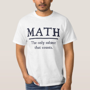 Camiseta Matemáticas el único tema que cuenta