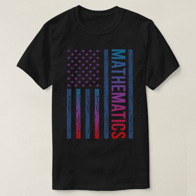 Camiseta Matemáticas matemáticas de la bandera de degradado (Diseño del anverso)