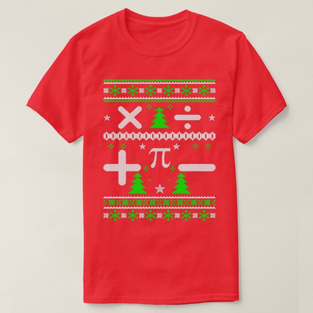 Camiseta Matemáticas: Navidades feos, dulces navidades (Diseño del anverso)