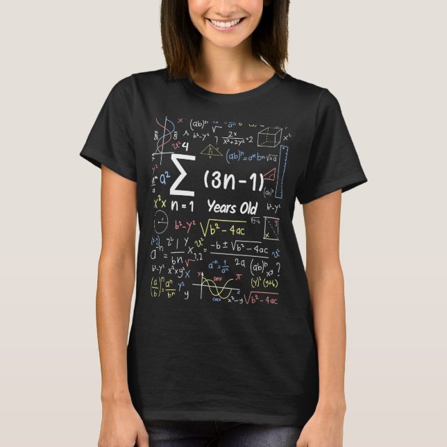 Camiseta Matemáticas Nerd 26 años (Anverso)
