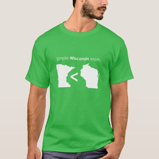 Camiseta Matemáticas simple de Wisconsin (Anverso)