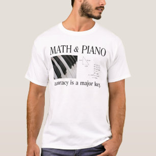 Camiseta matemáticas y llave importante del piano