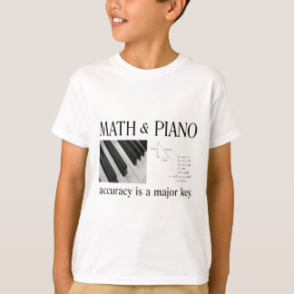 Camiseta matemáticas y llave importante del piano