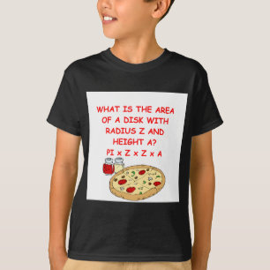 Camiseta matemáticas y pizza
