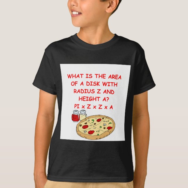 Camiseta matemáticas y pizza (Anverso)