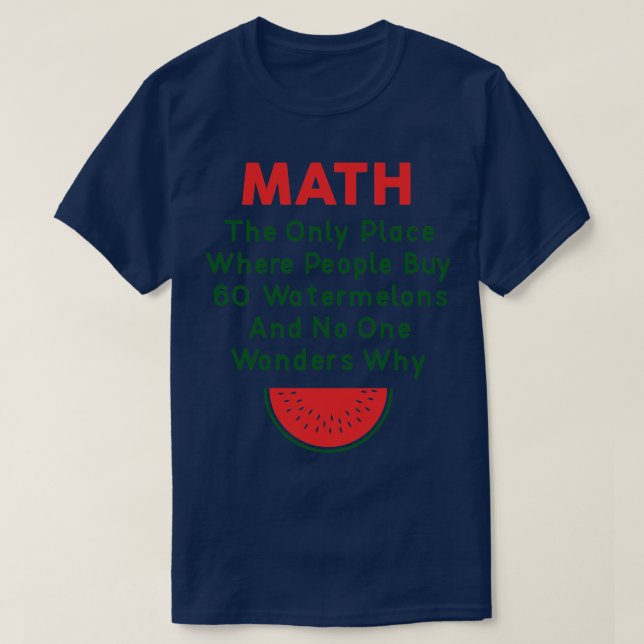 Camiseta Matemáticas Y sandías (2) (Diseño del anverso)
