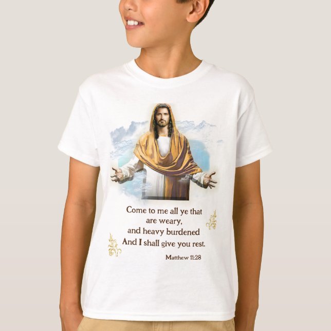 Camiseta Mateo 11:28 (Anverso)