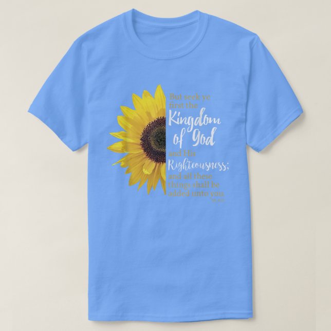 Camiseta Mateo 633Buscas Primero El Reino De Dios (Diseño del anverso)
