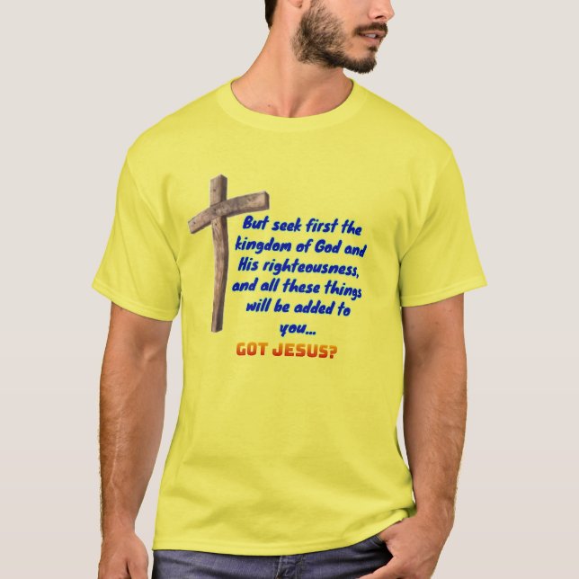 Camiseta Mateo 6:33 Cruz (Anverso)