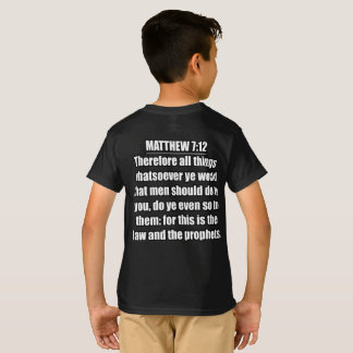 Camiseta Mateo 7:12 KJV Versículo de la Biblia Tipografía