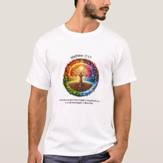Camiseta Mateo 7:17 Aún así todo árbol bueno trae
