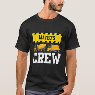 Camiseta Mateo Construcción Equipo Personalizado Dumptruck
