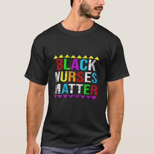 Camiseta Materia de enfermeras negras (Anverso)