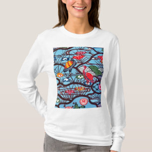 Camiseta Materia textil japonesa del kimono del vintage