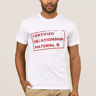 Camiseta Material certificado de la relación