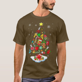 Camiseta Material de la escuela de árbol de Navidad que coi