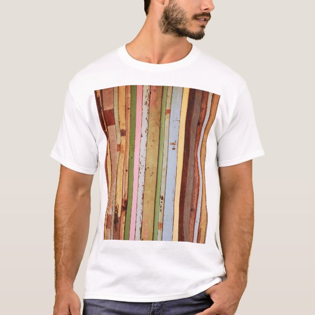 Camiseta Material de madera: Textura de fondo de escritorio (Anverso)
