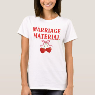 Camiseta Material de matrimonio lazo de cereza 