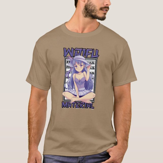 Camiseta Material de Waifu Anime (Anverso)