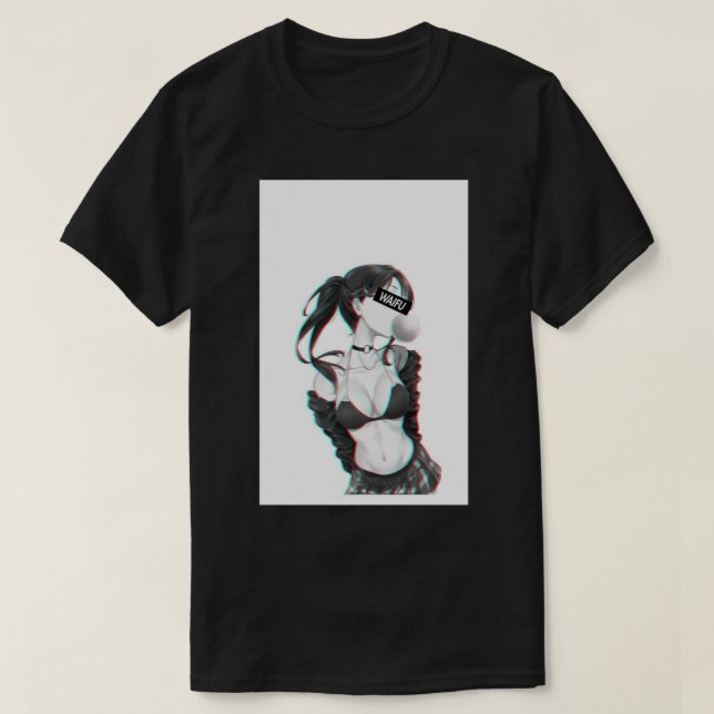 Camiseta Material de waifu de chica de anime lindo (Diseño del anverso)