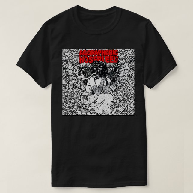 Camiseta Material gráfico agorafóbico de la hemorragia nasa (Diseño del anverso)