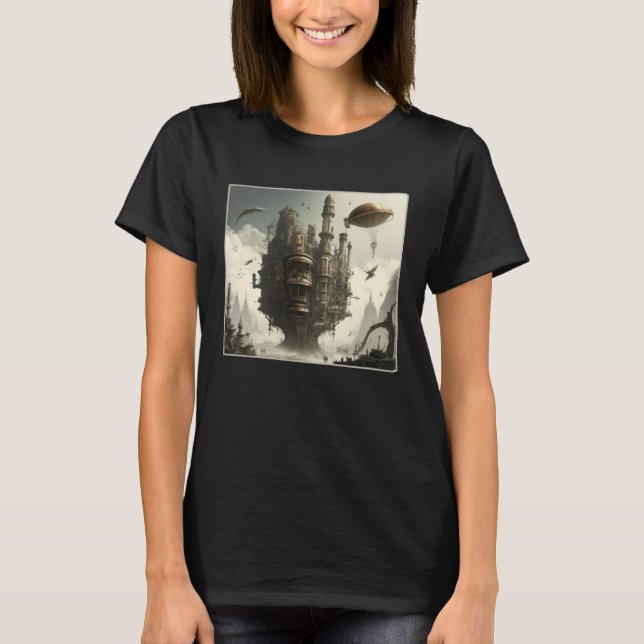 Camiseta Material gráfico de Steampunk City Retro Material  (Anverso)