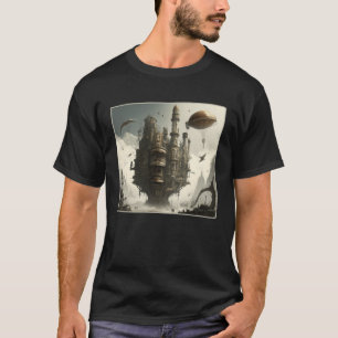 Camiseta Material gráfico de Steampunk City Retro Material 