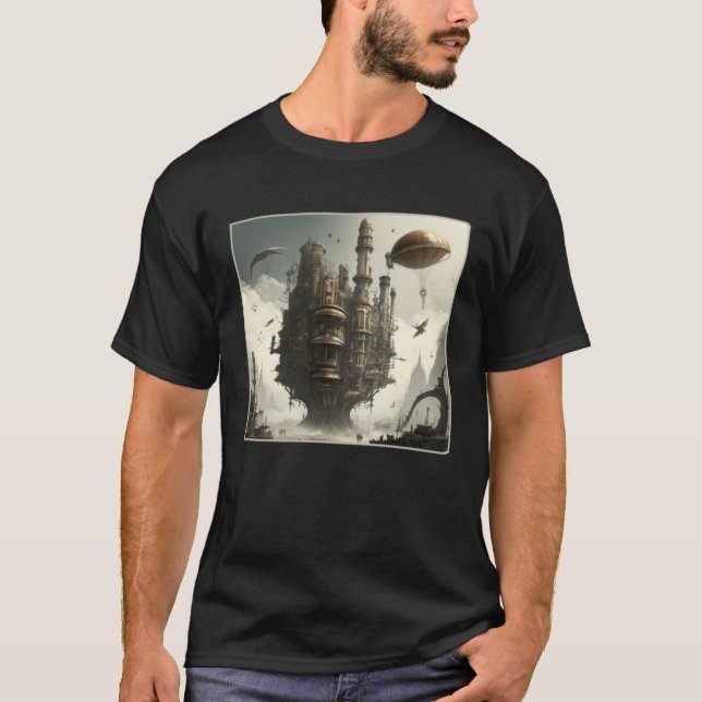 Camiseta Material gráfico de Steampunk City Retro Material  (Anverso)