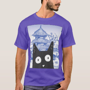 Camiseta Material gráfico Kawaii Gato Jardín Japonés Estéti