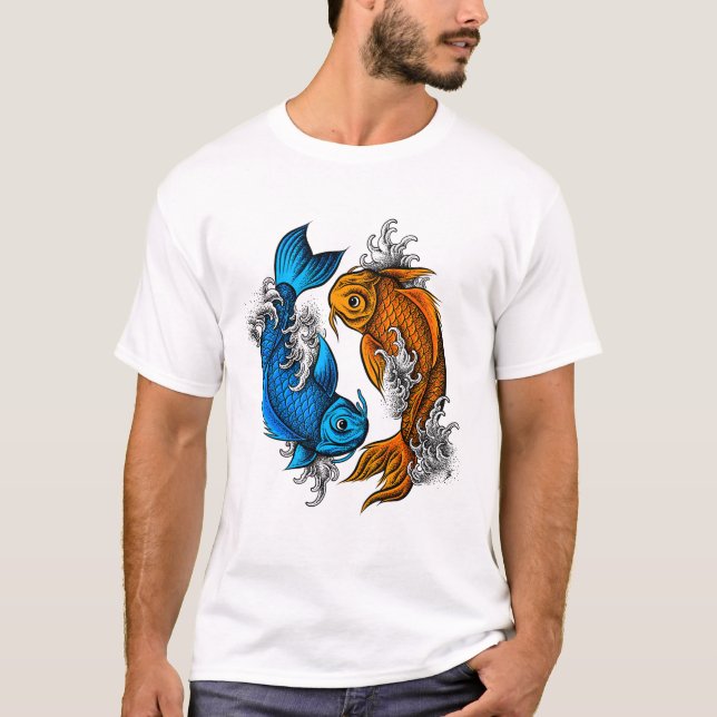 Camiseta Material gráfico original de Koi Ying Yang (Anverso)