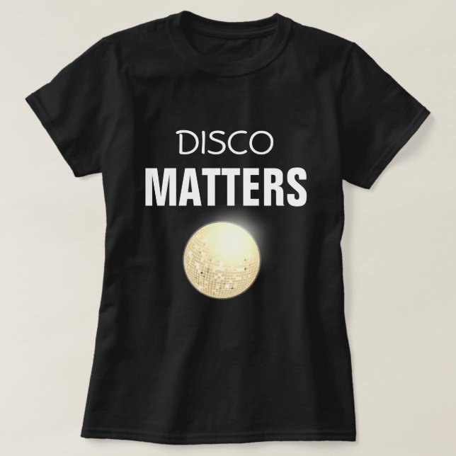 Camiseta materias brillantes retras del disco de la bola de (Diseño del anverso)