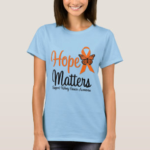Camiseta MATERIAS de la ESPERANZA del cáncer del riñón