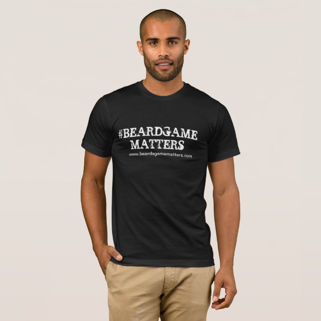 CAMISETA MATERIAS DEL JUEGO DE LA BARBA (CAMISETA NEGRA (Anverso completo)