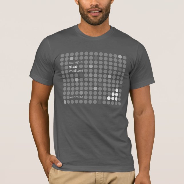 Camiseta Materias del tamaño de muestra - Estimize (Anverso)
