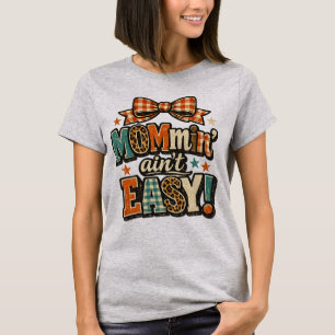 Camiseta Maternar No Es Fácil Vida Retro de Mamá Estilo Leo