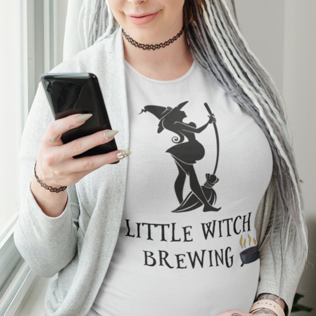 Camiseta Maternidad de Halloween Bruja de leche preñada (Subido por el creador)