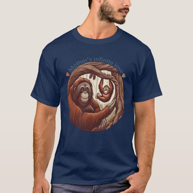 Camiseta Maternidad de Orangutan divertida (Anverso)